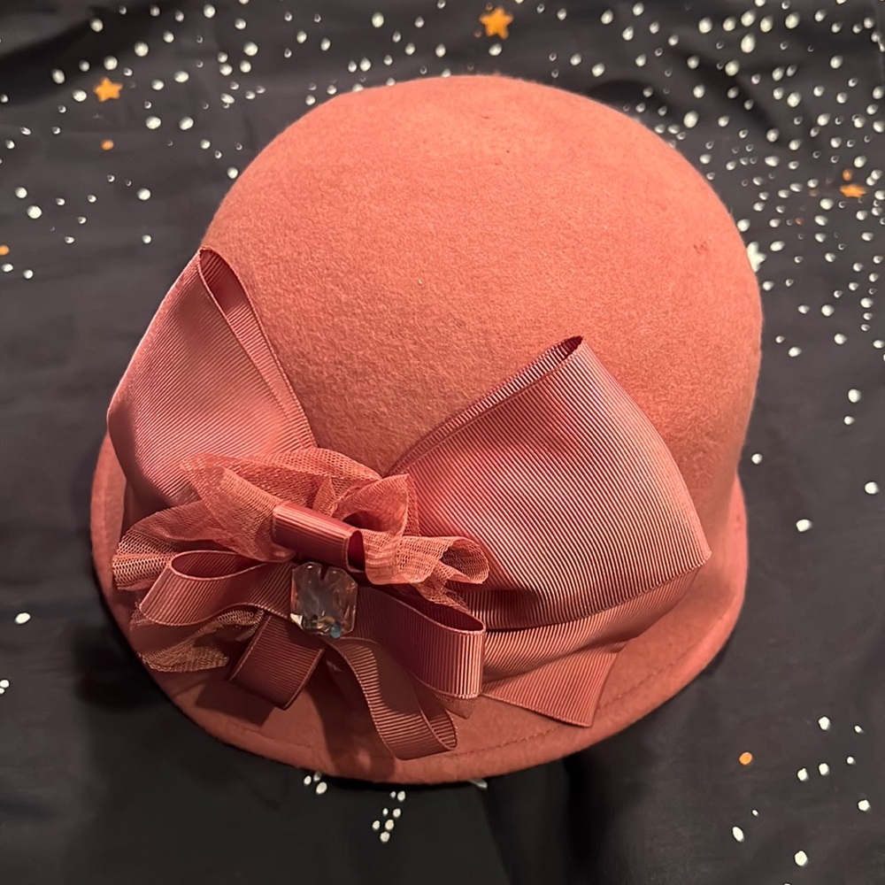 Vintage Faux Cashmere Pink Hat